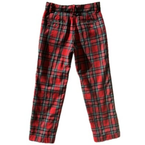 Children's Janie and Jack Boy's Tartan Red, Green, Blue Plaid Pants Sz 7 - Picture 2 of 7